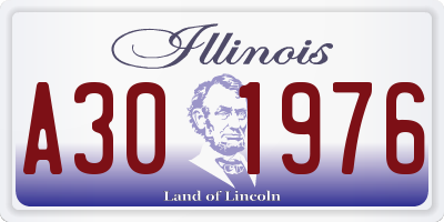 IL license plate A301976