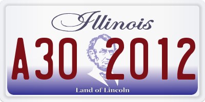 IL license plate A302012