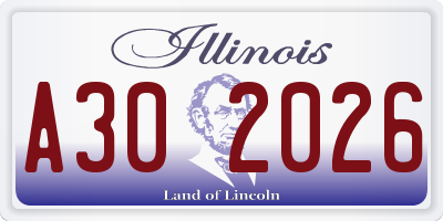 IL license plate A302026