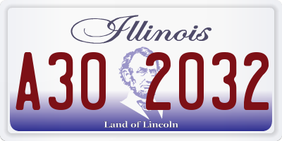 IL license plate A302032