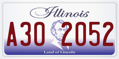 IL license plate A302052