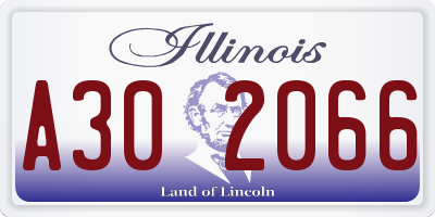 IL license plate A302066