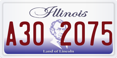 IL license plate A302075