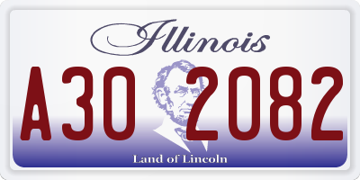 IL license plate A302082