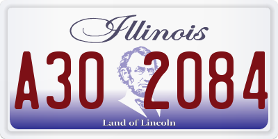 IL license plate A302084