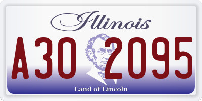 IL license plate A302095