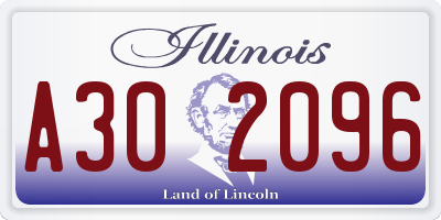 IL license plate A302096