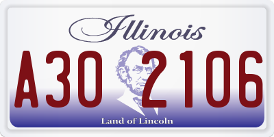 IL license plate A302106