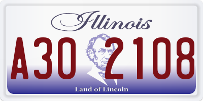 IL license plate A302108