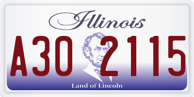 IL license plate A302115