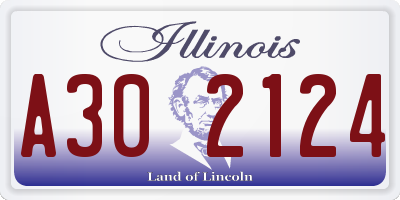IL license plate A302124