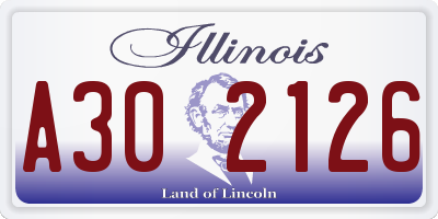 IL license plate A302126