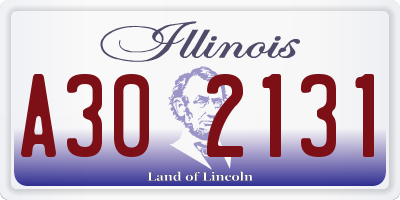 IL license plate A302131
