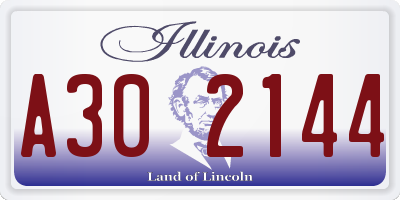 IL license plate A302144