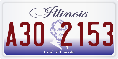 IL license plate A302153