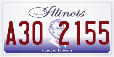 IL license plate A302155