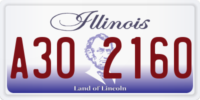 IL license plate A302160