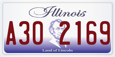 IL license plate A302169