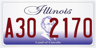 IL license plate A302170