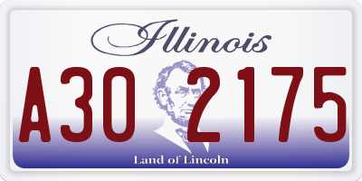 IL license plate A302175