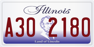 IL license plate A302180