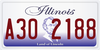 IL license plate A302188