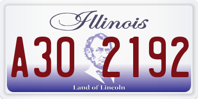 IL license plate A302192