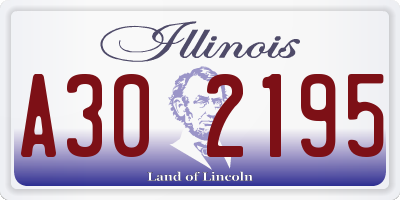 IL license plate A302195