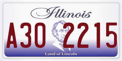 IL license plate A302215