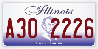 IL license plate A302226