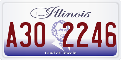 IL license plate A302246