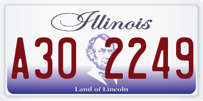 IL license plate A302249
