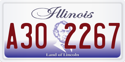 IL license plate A302267