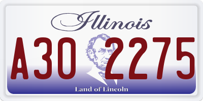 IL license plate A302275