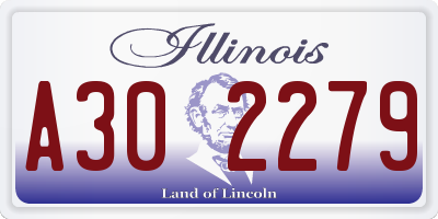 IL license plate A302279
