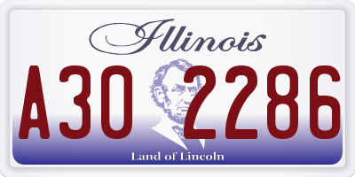 IL license plate A302286