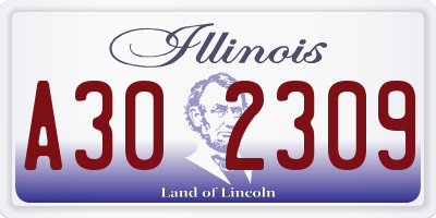 IL license plate A302309