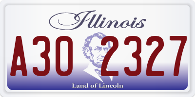 IL license plate A302327