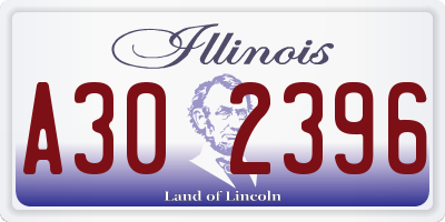 IL license plate A302396