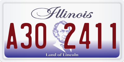 IL license plate A302411