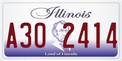 IL license plate A302414