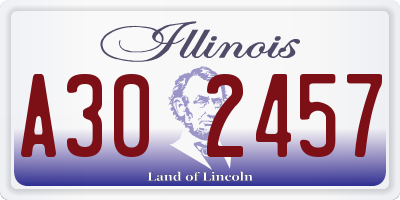 IL license plate A302457
