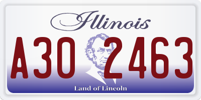 IL license plate A302463