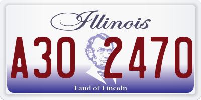IL license plate A302470
