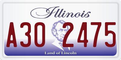 IL license plate A302475