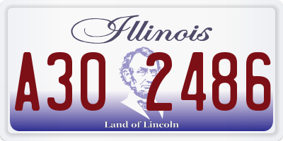 IL license plate A302486