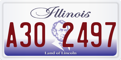 IL license plate A302497