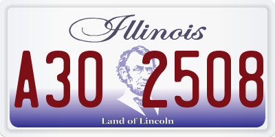 IL license plate A302508