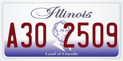 IL license plate A302509