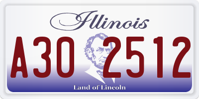 IL license plate A302512